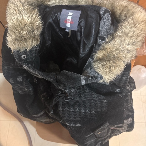 i jeans by Buffalo Black and Gray Patterned Coat - Picture 2 of 9